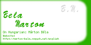 bela marton business card